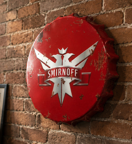 Smirnoff bottle top sign vodka - bottle,