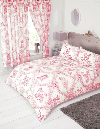 Toile jouy pinkish - de, red