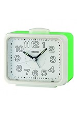 Seiko Green Bedside Bell Alarm Clock with Light 11cm QHK061W