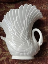 Beautiful Goebel Reginald Marlow ? Swan Vase Jug White Porcelain Art Deco Style 