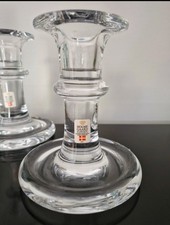 Clear Glass Candlestick From