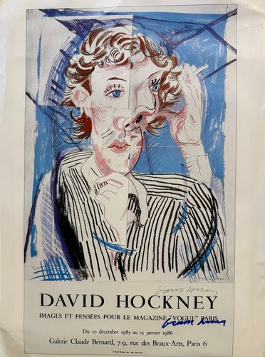 David hockney signed print - david,