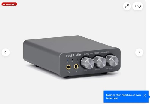 Fosi audio pro dac amp - k5,