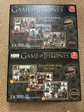 Jigsaw puzzles Two Box Sets Collectors Edition, Game Of Thrones.