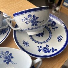 Spode Gloucester Breakfast Cups and Saucers X 3 Perfect Unused