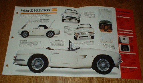 1953 pegaso z102b spec sheet - z102b,
