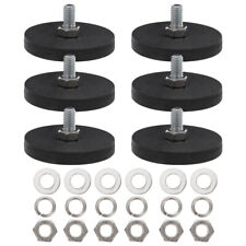 6pcs Rubber Coated Magnet M6 Magnetic Base Heavy Duty Magnetic Mount Holder