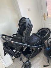 My Babiie MB33 Tandem Pushchair Black Leopard Pattern