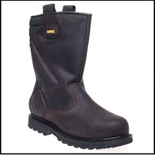 Dewalt Rigger Boots - Dark Brown Full Grain Leather Heavy Duty GOODYEAR® welted