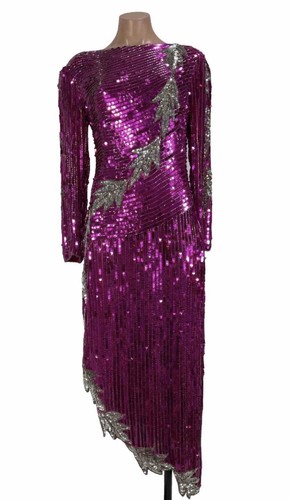 Vtg 1980s purple sequin - purple,