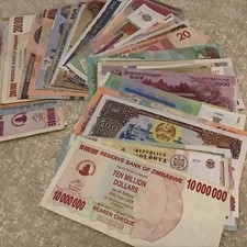 Lot Of 100 X World Banknotes