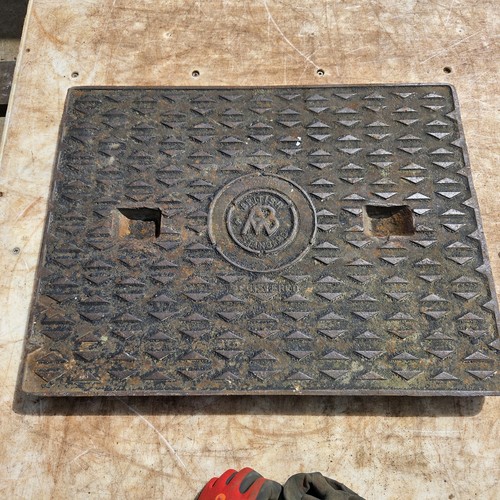 Cast iron manhole drain - cast,