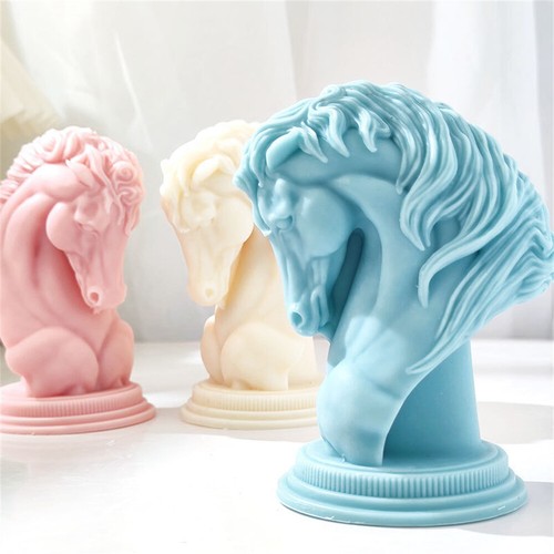 Horse head candle silicone - 3d,