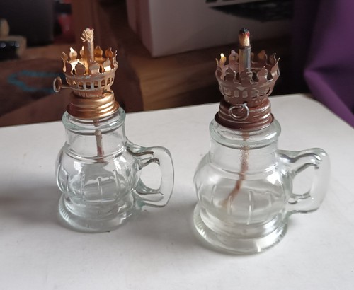 Pair small glass finger - ,