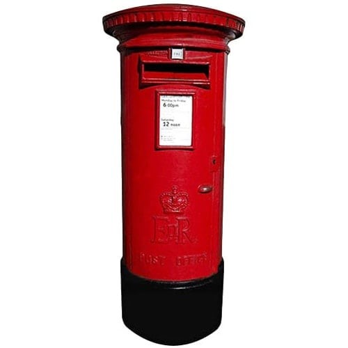 Post box lifesize cardboard - post,