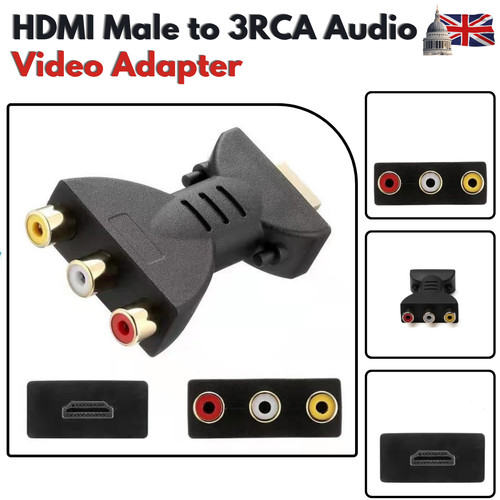 Hdmi male 3rca audio video - male,
