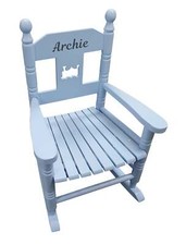 Blue Personalised Kids Chair Rocking Chairs for Nursery Toddler Armchair Childre
