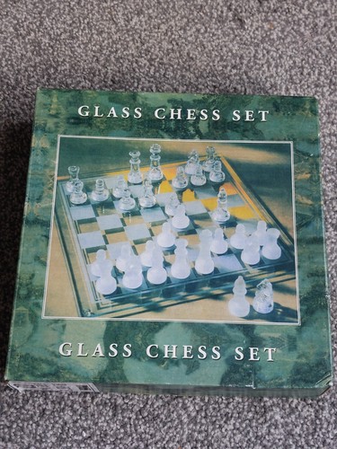 Glass chess set pieces - glass, 32