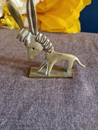 Brass donkey figure - brass,