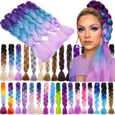 Colored Braids Jumbo Hair