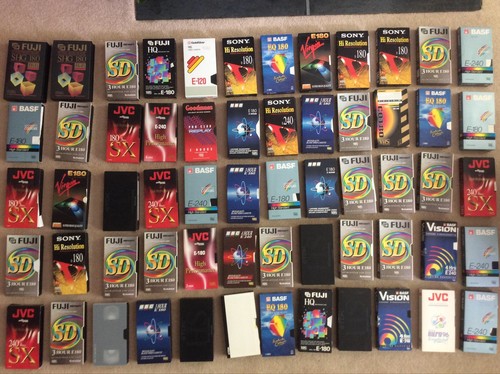 Blank vhs video - blank, tapes