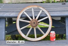 Vintage old wooden cart wagon wheel / 45 cm - FREE DELIVERY