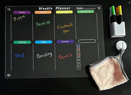 Acrylic magnetic weekly - magnetic,
