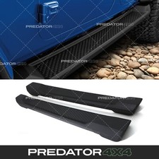 BLACK SIDE STEPS RUNNING BOARDS FOOT RAILS FOR JEEP WRANGLER JL 2 DOOR 2018+
