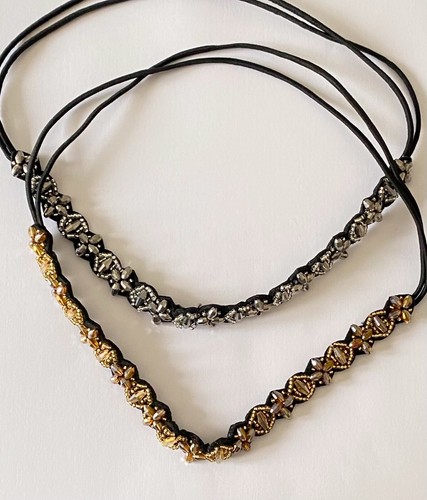 Vintage beaded head piece - beaded,