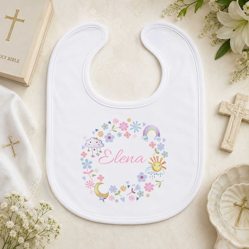 Personalised christening bib - christening, bib-