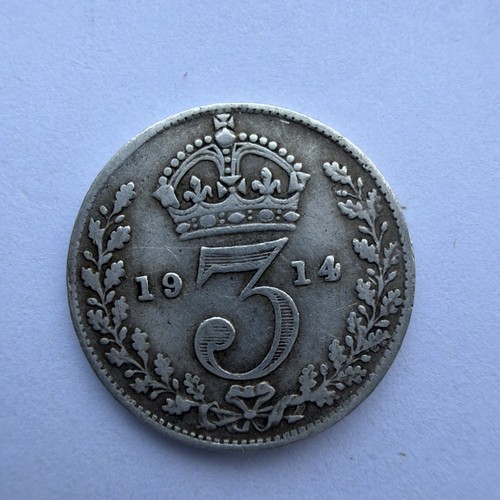 1914 threepence 925 - 1914, 0.925