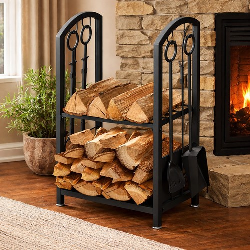 Firewood log rack tool set - log,