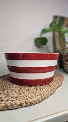 Cornishware red bowl - red, ceramic