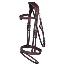 Equiline Anatomical Jumping Flash Bridle Brown BJ301