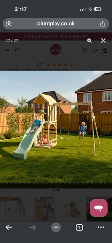 Plum double swing set,play
