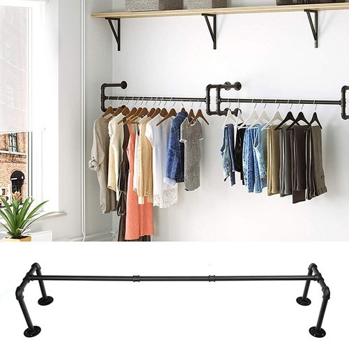Black wall mounted - mounted, clothes
