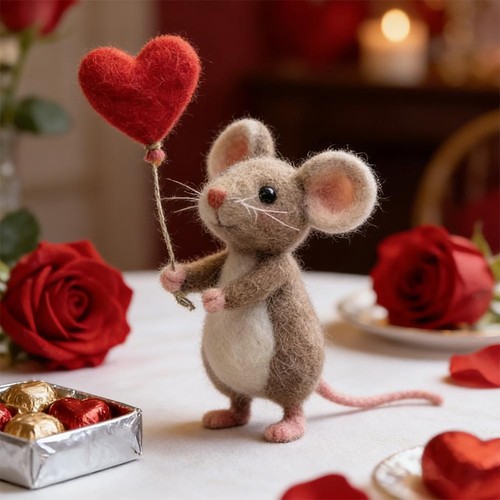 Miniature felt mouse - miniature,