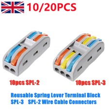 10/20PCS SPL-2 SPL-3 Line Electrical Connectors Wire Clamp Cable Terminals Block