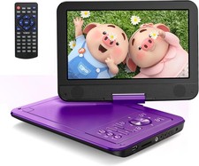 Portable DVD Player  10.5" HD Swivel Screen Car Kids Built-in Battery 12.5" NEW