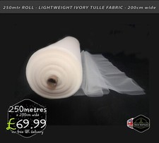 250 mtr roll - IVORY - TULLE