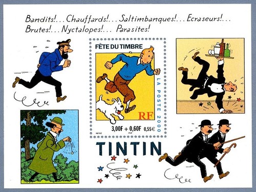 Postage stamp sheet tintin - :,