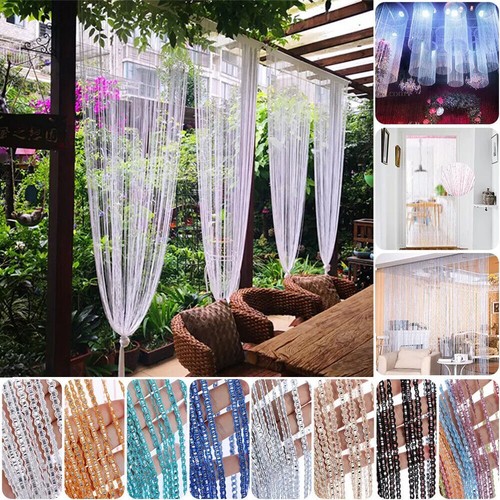 String curtains hanging beaded - curtains,
