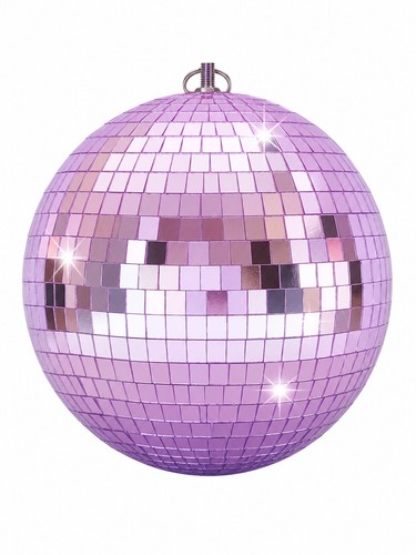 Mirror disco ball 20cm lilac - mirror,