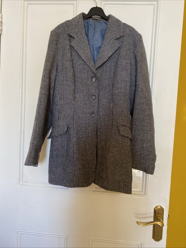 Ladies blue wool tweed show - ladies,