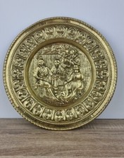 Vintage Peerage Brass Wall Plaque Tavern Pub Round Image Plaque