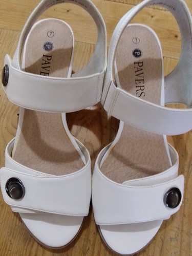 Pavers sandals white leather - sandals,,