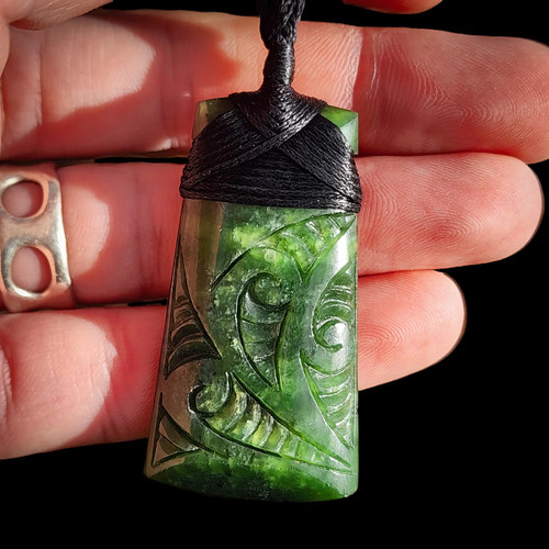 Greenstone pounamu etched - nz,
