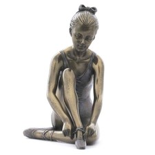 Ballerina Tying Shoe Bronze Figurine