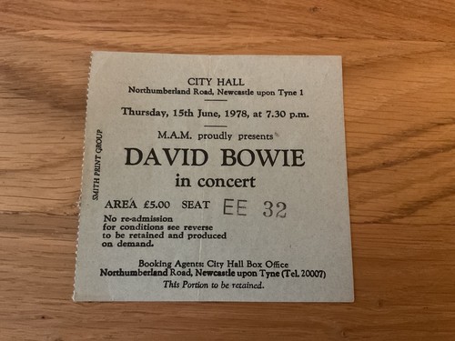 David bowie ticket heroes - bowie,
