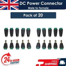 20pcs 12V DC Male Female Power
